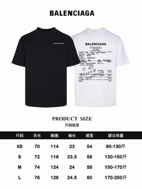 Picture of Balenciaga T Shirts Short _SKUBalenciagaXS-Lsxtx3220841